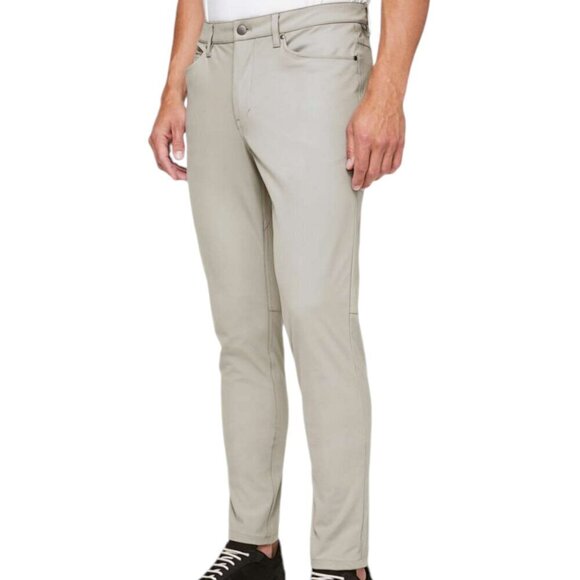 Lululemon ABC Pant Slim *Warpstreme Casual Tapered Pants Riverstone Gray 34 - Picture 1 of 9